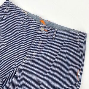 Tommy Bahama Mens 36 Hickory Stripe Cargo Shorts Navy Blue Coastal Resort